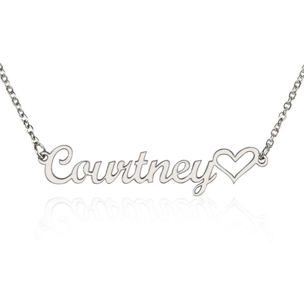Script-Heart Personalized Name Necklace