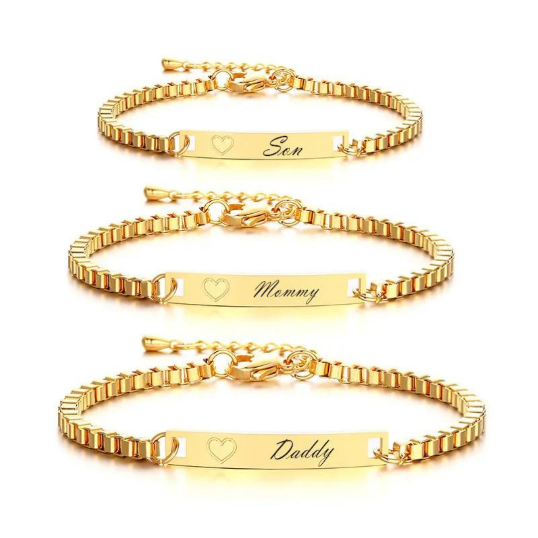 Family engraved bracelets deals