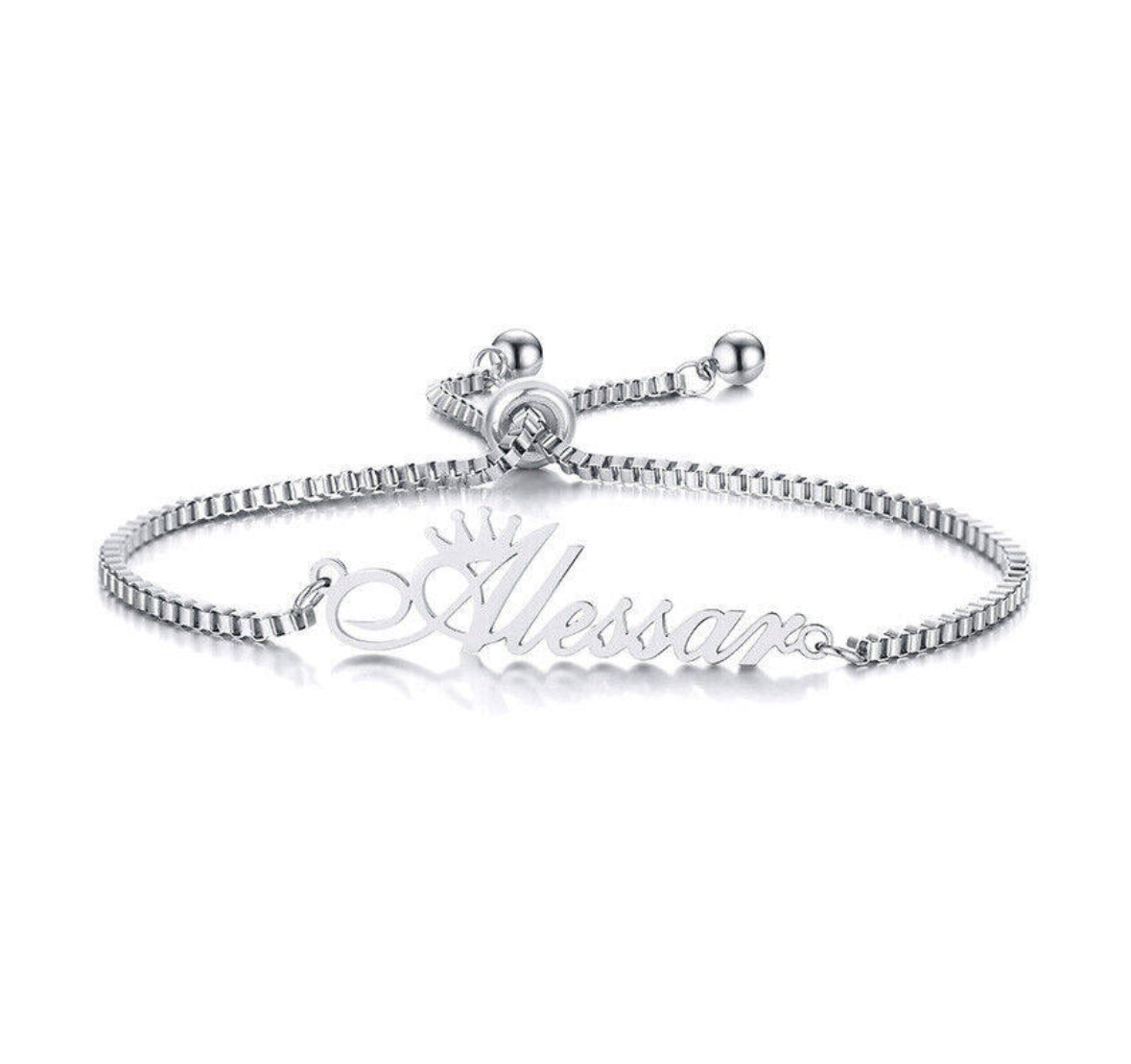 Name Personalized Box Chain Bracelet