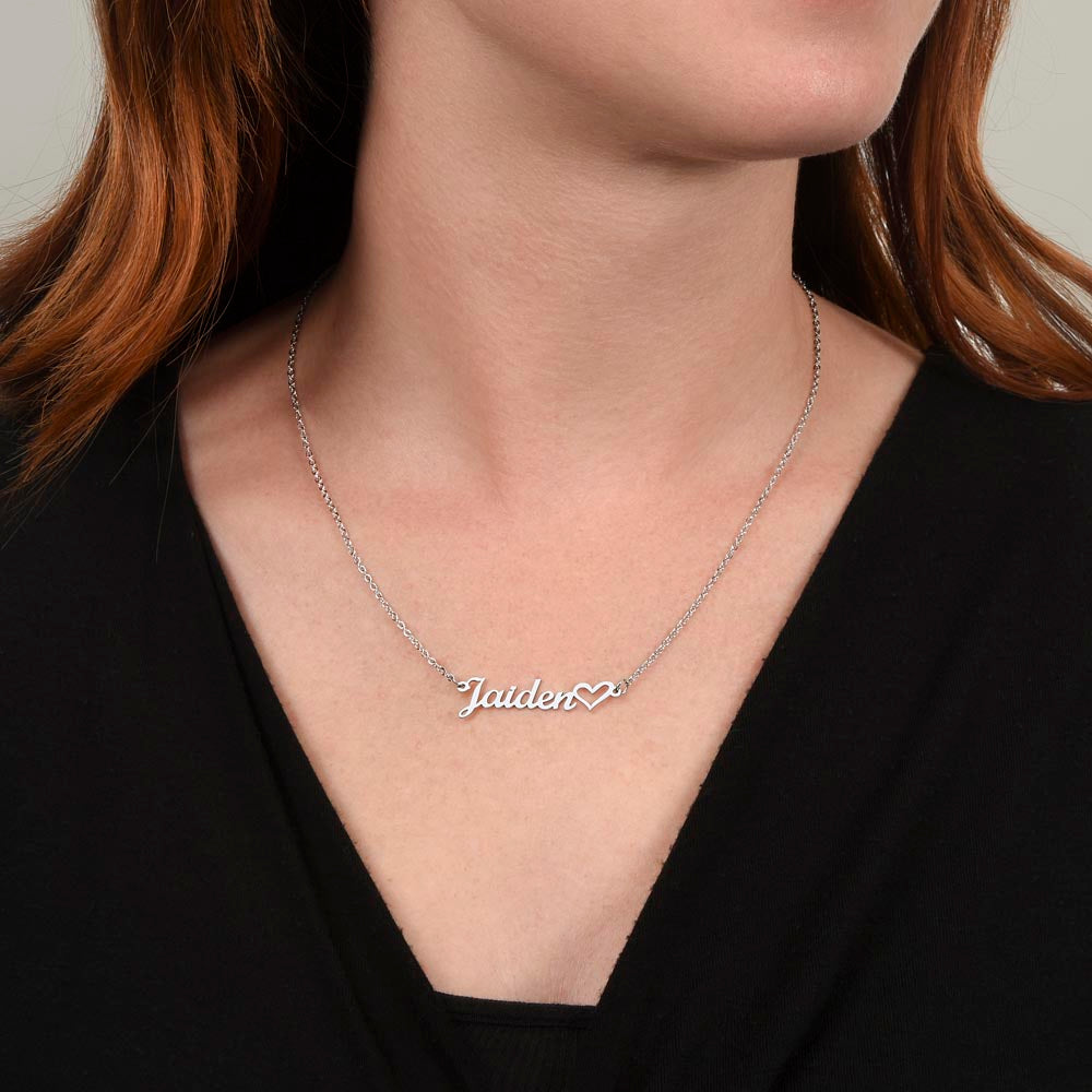 Script-Heart Personalized Name Necklace