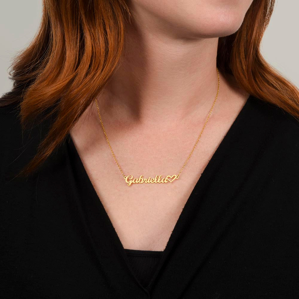 Script-Heart Personalized Name Necklace
