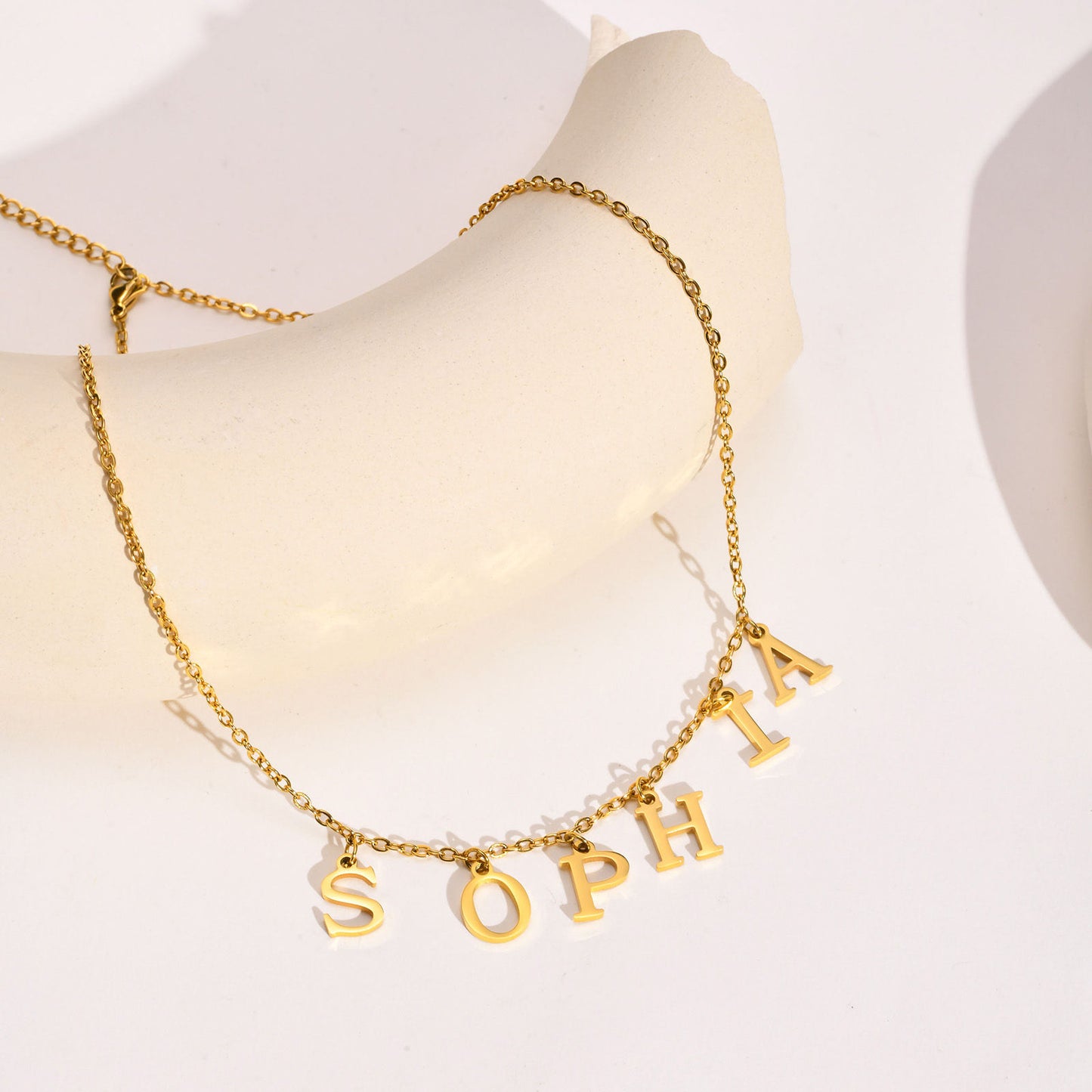 Personalized Name Letters Gold Necklace