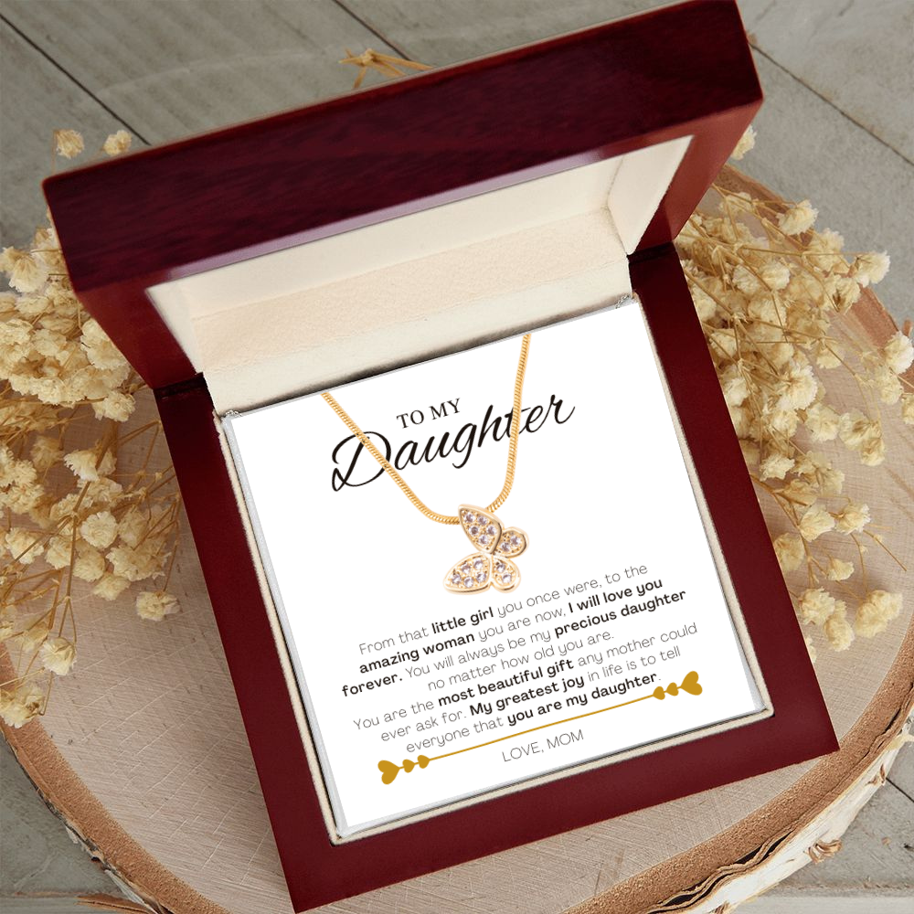 Butterfly Stone Necklace (Daughter - From that little girl)