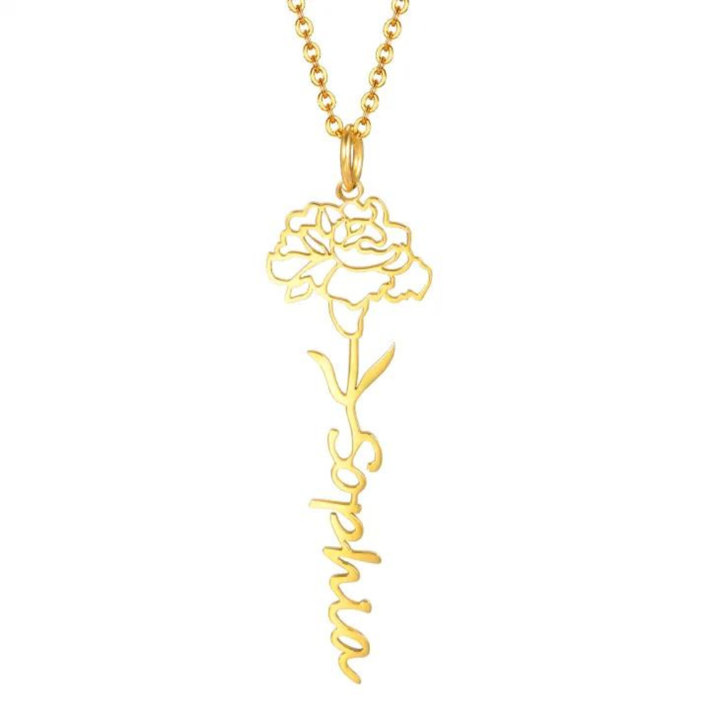Flower Month Name Necklace (Limited Edition Until Today Only)