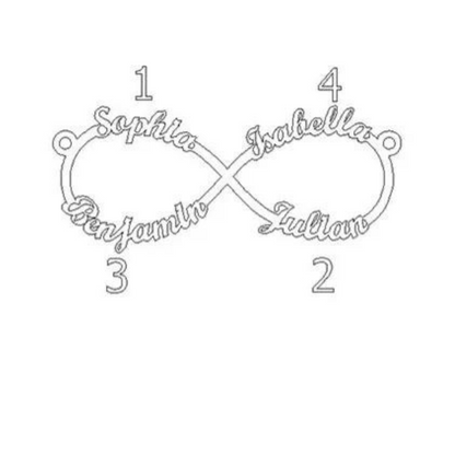 Infinity Family Name Necklace