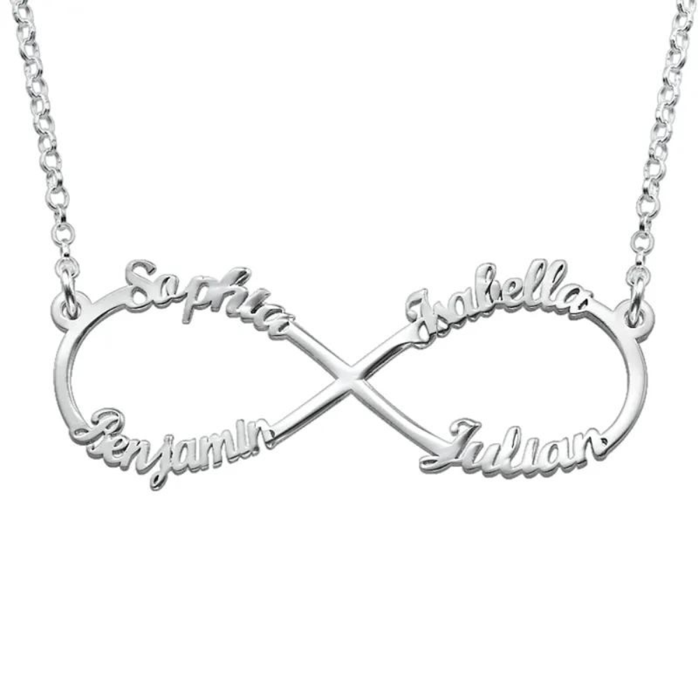 Infinity Family Name Necklace