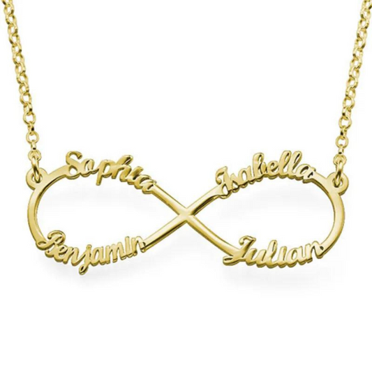 Infinity Family Name Necklace
