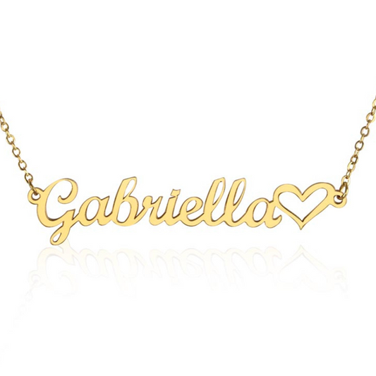 Script-Heart Personalized Name Necklace