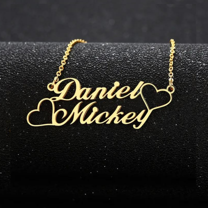 Heart Double Name Necklace