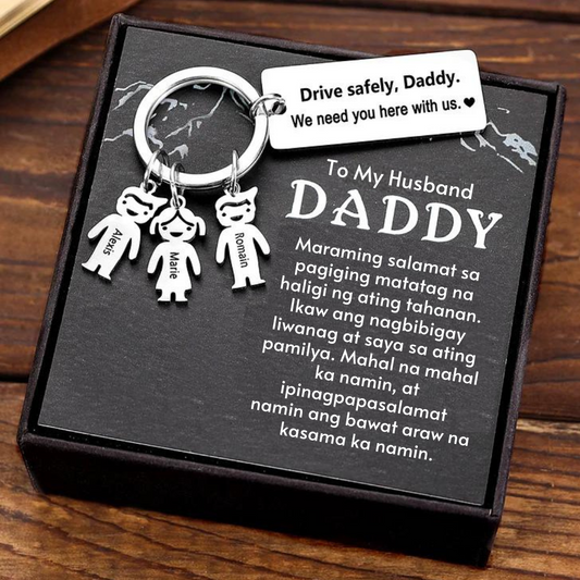 Personalized Family Engraved Keychains