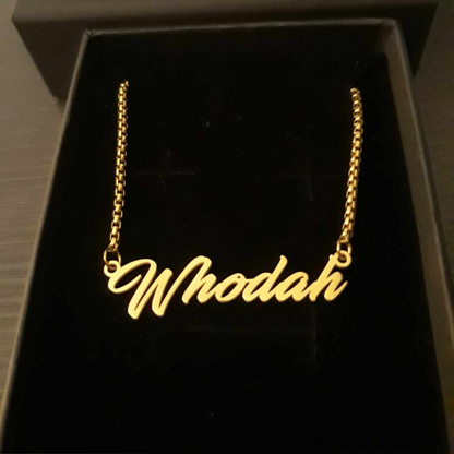 Infinite-Stroke Personalized Name Necklace