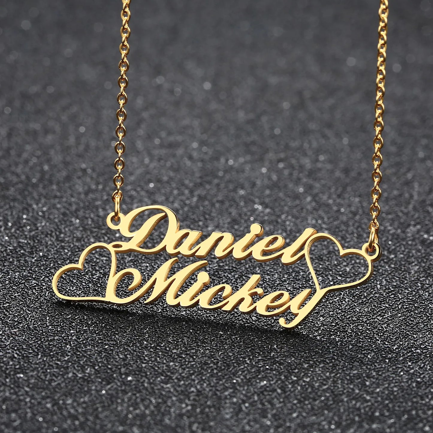 Heart Double Name Necklace